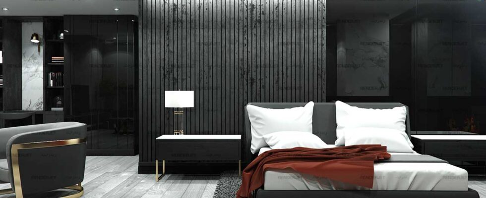 Renderjet Dot Com 3d Design 2018 10 09 Home Interior Design Kamranieh Tehran Koorosh Tower 004 طراحی اتاق خواب کامرانیه تهران