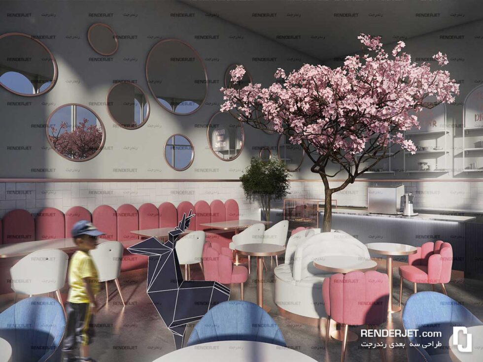 Renderjet Dot Com 3d Design 2019 03 24 Cafe Interior Design Kids Club Tehran 001 طراحی داخلی کافی شاپ کودکان کیدزکلاب الهیه تهران