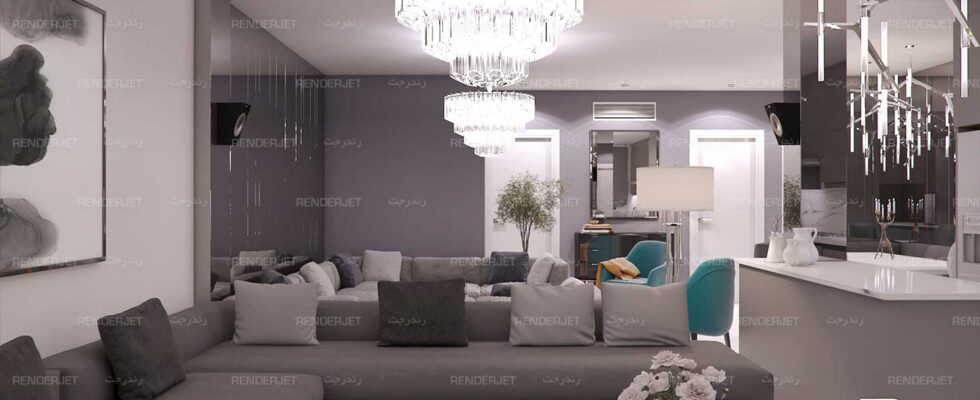 Renderjet Dot Com 3d Design 2021 Saadat Abaad 02 طراحی داخلی مسکونی سعادت آباد تهران